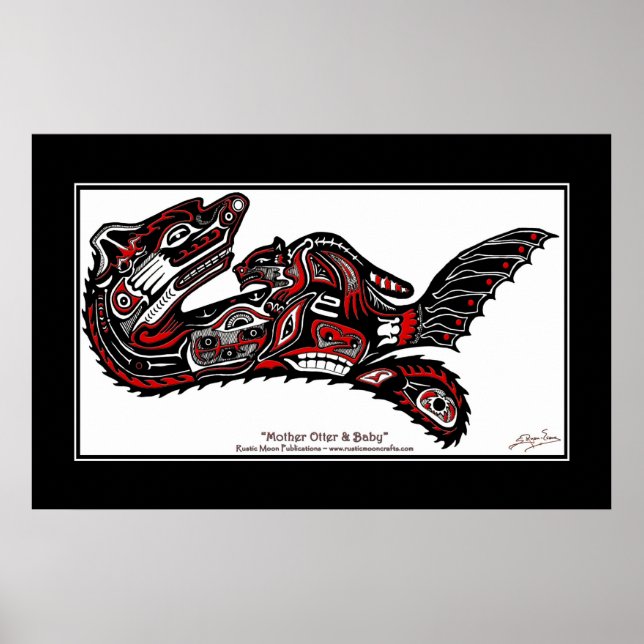 Poster "HAIDA SPIRIT" Art Otter style Premières Nations I (Devant)