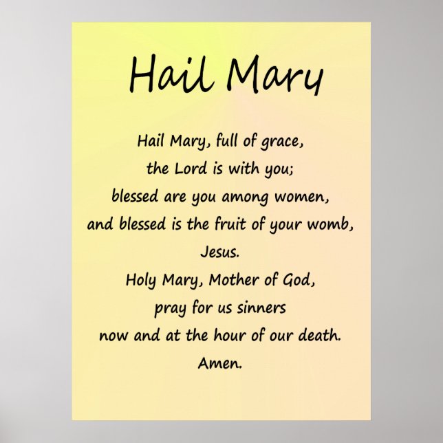 Poster ~ Hail Mary ~ Diverses tailles et Stock de  (Devant)