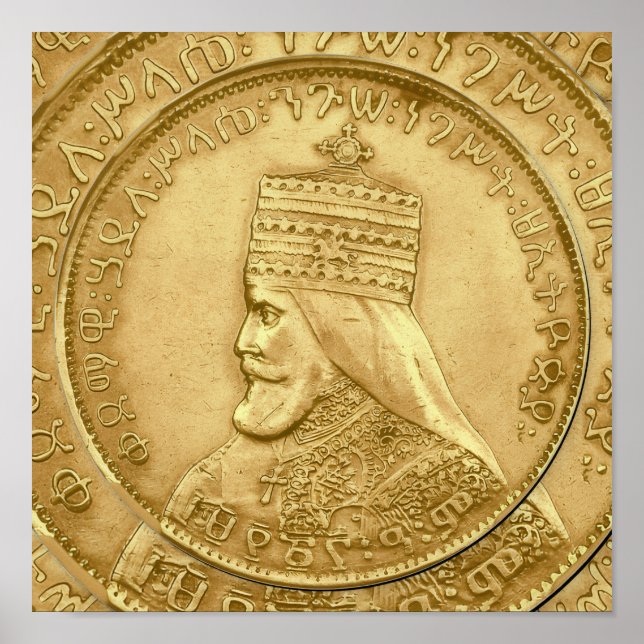 Poster Haile Selassie HIM Jah Rastafari Aufsteller (Devant)