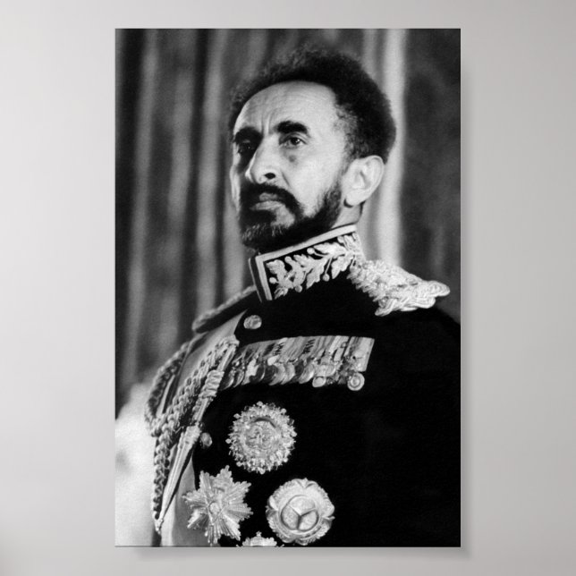 Poster Haile Selassie HIM Jah Rastafari Rasta Reggae Root (Devant)