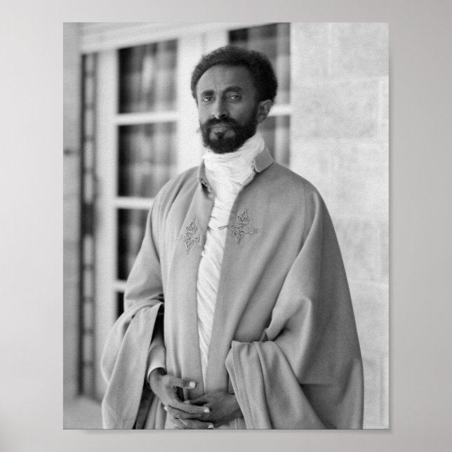 Poster Haile Selassie Lion Rasta Solomon Jah Rastafari (Devant)