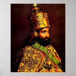 Poster Haile Selassie - LUI - Rastafari - Carte postale