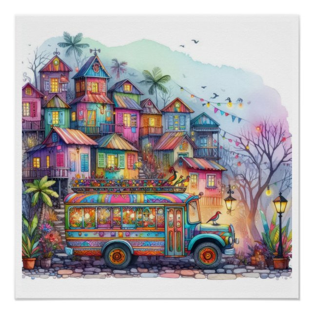 Poster HAÏTI, Aruba, Antigua (Devant)