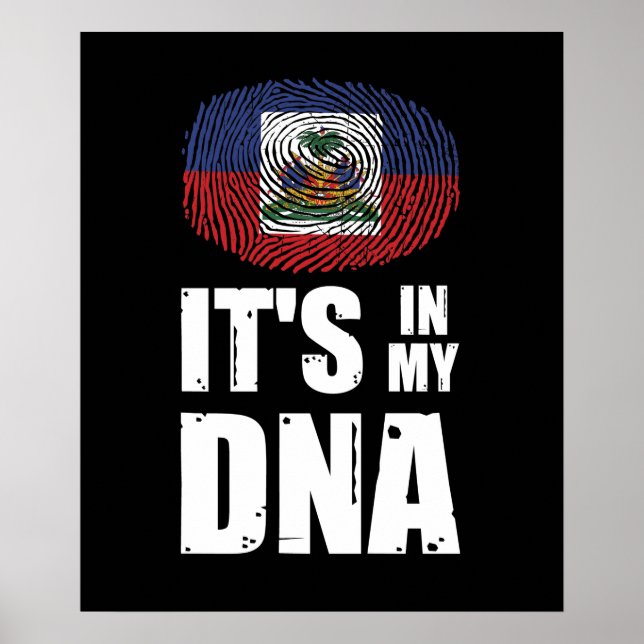 Poster Haïti It's In My DNA Haitian Flag (Devant)