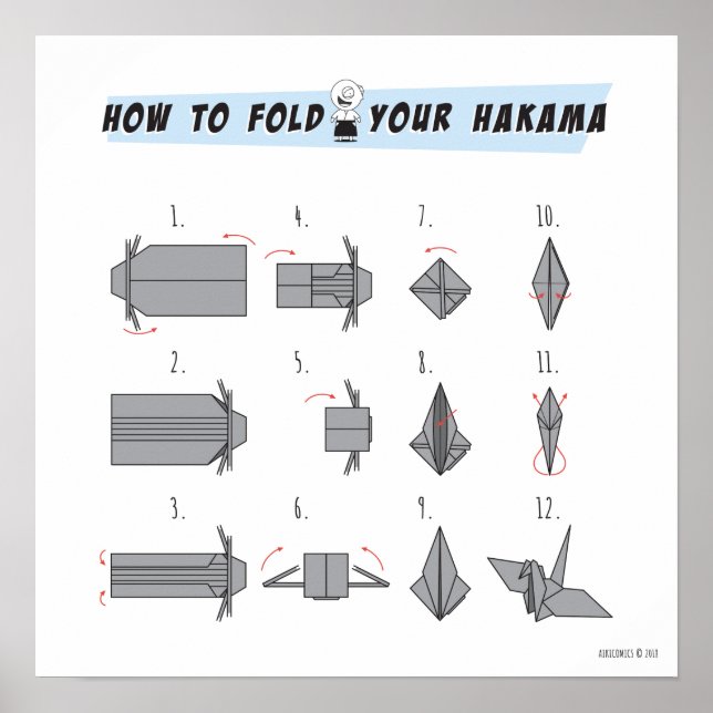 Poster Hakama Origami (Devant)