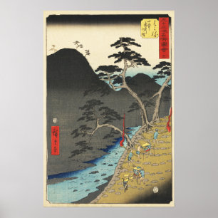 Poster Hakone, Japon : Estampe japonaise vintage d'Utagaw