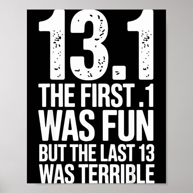 Poster Half Marathon Art For Men Women 13.1 Half Marathon (Devant)