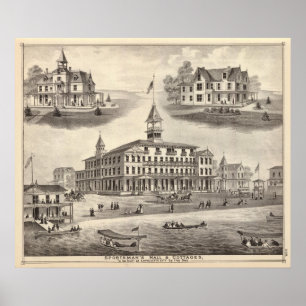Poster Hall et cottages du sportif