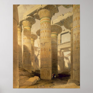 Poster Hall of Columns, Karnak, from "Egypt and Nubia", V
