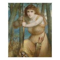 Hallé Female archer chasse dans les bois CC1175