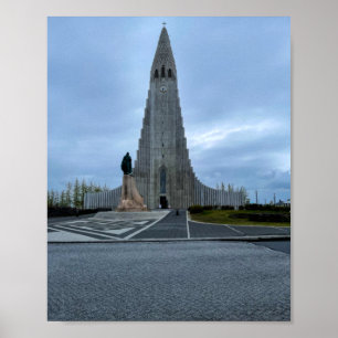 Poster Hallgrimskirkja Church Reykjavik Islande Photo