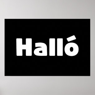 Poster Halló islandais { Hello ) Langue islandaise