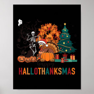 Poster Hallothanksmas Costume d'Halloween Thanksgiving No