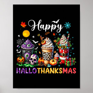 Poster Hallothanksmas Halloween Café Latte Merci