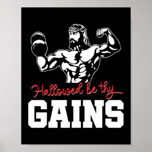 Poster Hallow Be Thains Gains Jesus Entraînement