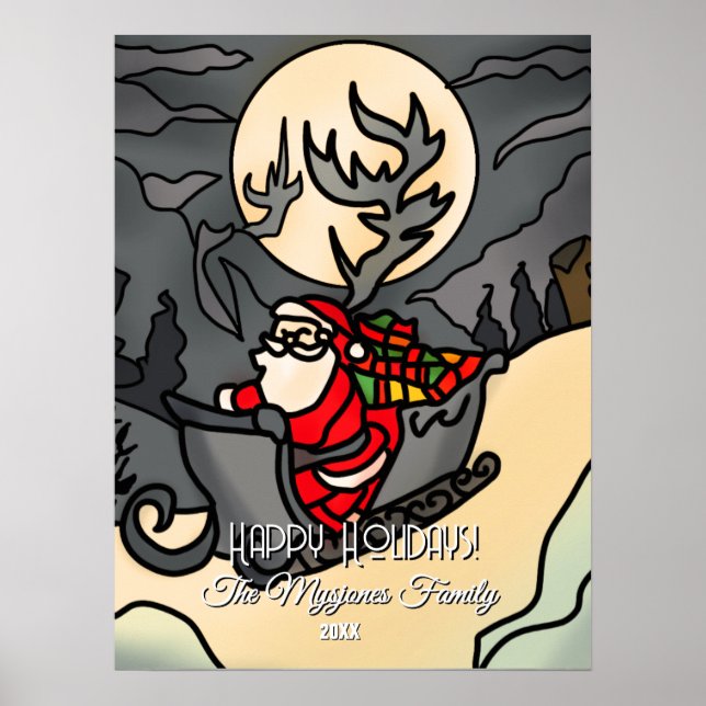 Poster Hallow Rustic Holiday Claus (Devant)