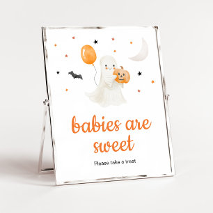 Poster Halloween Baby shower bébé petit garçon sont doux
