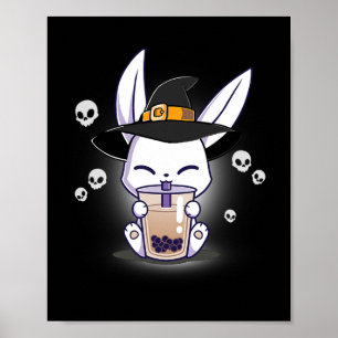 Poster Halloween Bo Bunny Kawaii Anime Witch Bunny Bo