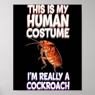 Poster Halloween Ceci est mon costume humain Je suis vrai