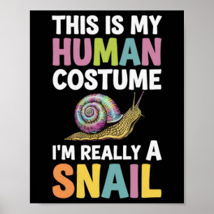 Poster Halloween C'Est Mon Costume Humain Je suis Vraimen