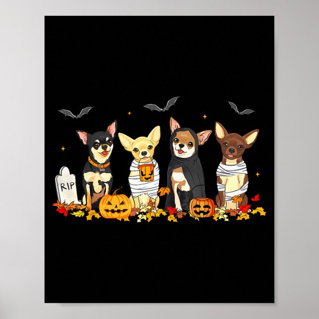 Poster Halloween Chihuahua Ghost Soky Chihuahua Lovers Do (Devant)