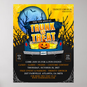 Poster Halloween Church Trunk ou Treat Event