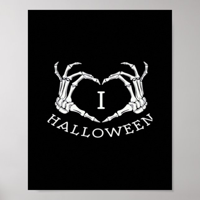 Poster Halloween! Classique - Skeleton Hands Heart (Devant)