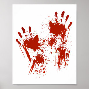 Poster Halloween Costume mains de sang Zombie tenue