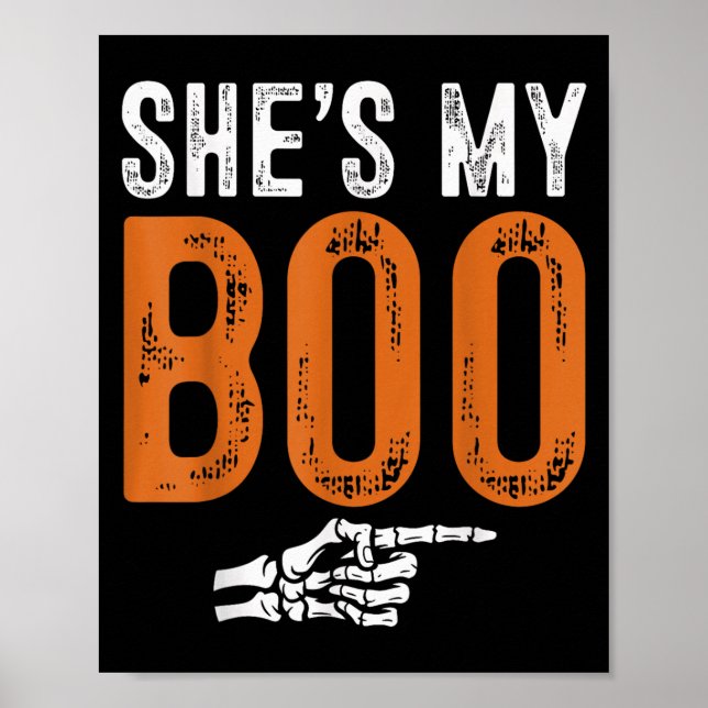 Poster Halloween Costumes Shes My Boo Couple Matching Par (Devant)
