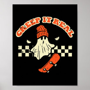 Poster Halloween Creep It Real Ghost Skin Costume Hommes 