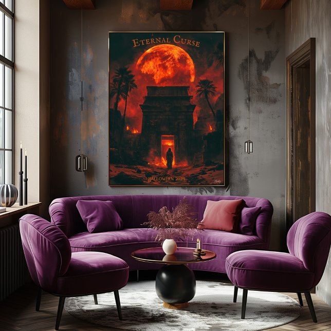 Poster Halloween de la maman émergente - Tombe antique et (Créateur téléchargé)