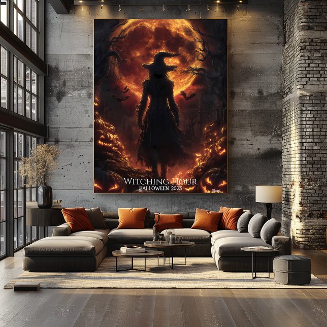 Poster Halloween de l'heure de sorcière (Créateur téléchargé)