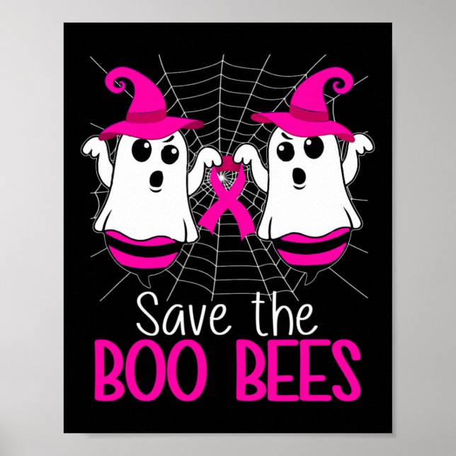 Poster Halloween de sensibilisation au cancer du sein che (Devant)
