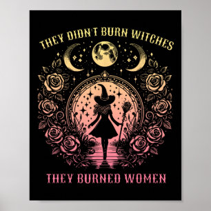Poster Halloween de sorcières ils n'ont pas brûlé les sor