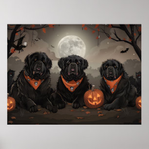 Poster Halloween de Terre-Neuve Éffrayant