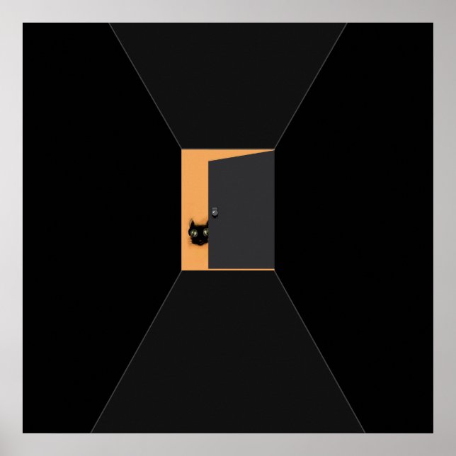 Poster Halloween Decor Black Cat (Devant)