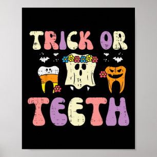 Poster Halloween Dentiste Tricoter Ou Dents Dentelle Coût