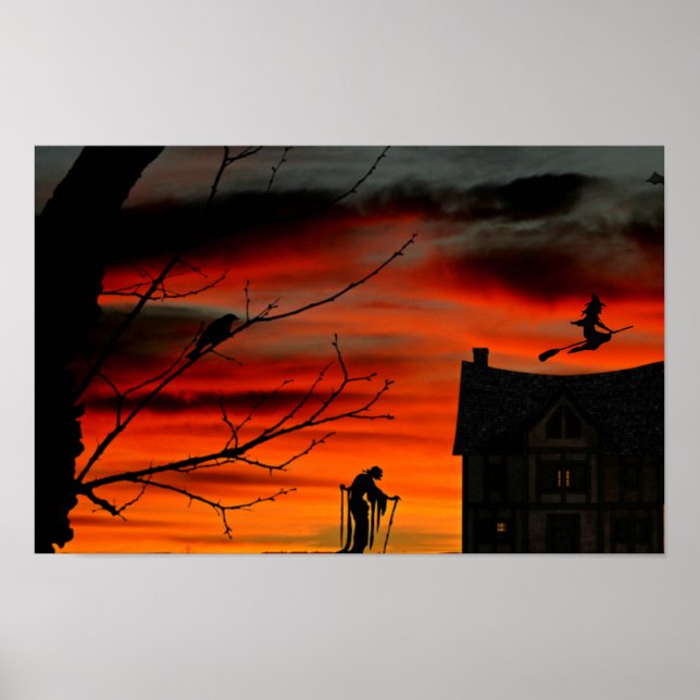 Poster Halloween effrayant. (Devant)