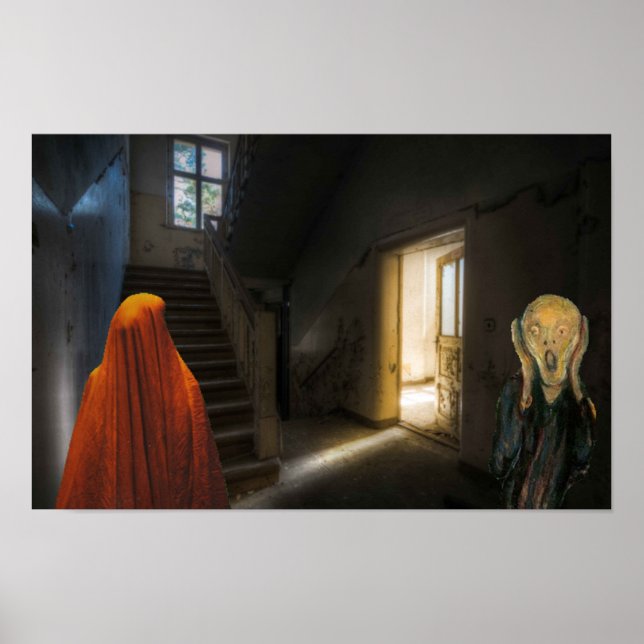 Poster Halloween effrayant. (Devant)