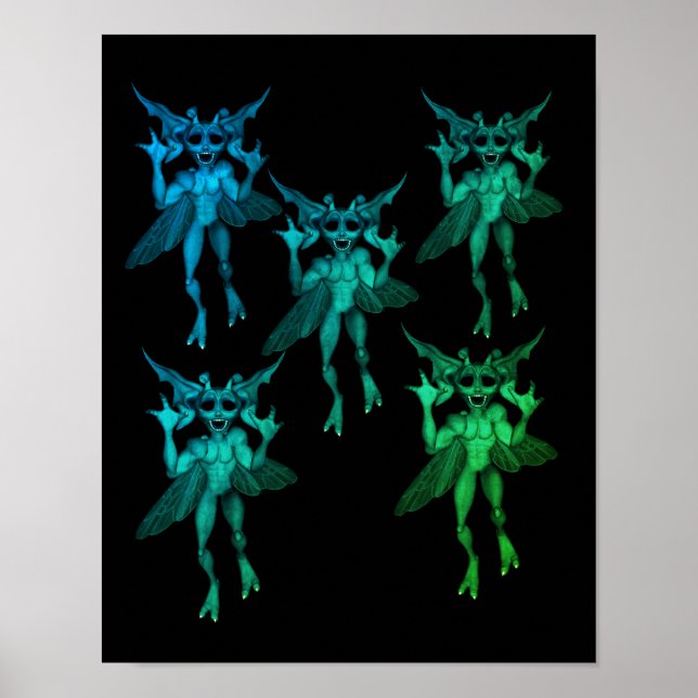 Poster Halloween effrayant Gremlins (Devant)
