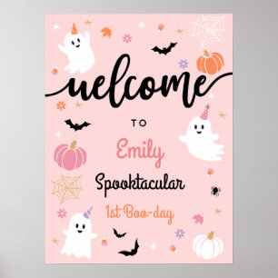 Poster Halloween Éffrayant One Ghost 1er Anniversaire Bie