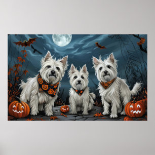 Poster Halloween Éffrayant West Highland