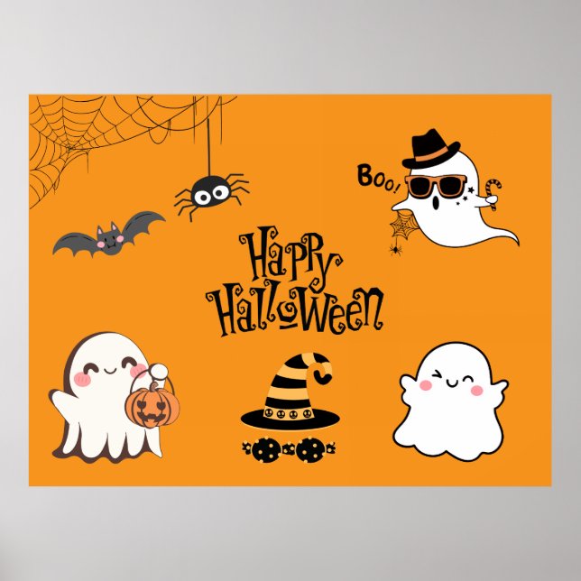 Poster Halloween Éffrayante et mignonne (Devant)