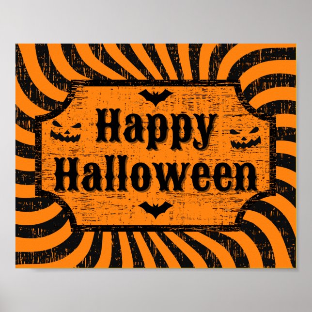 Poster Halloween en détresse (Devant)