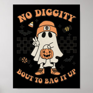Poster Halloween Fantôme Pas de goutte Diggity Pour L'Enf