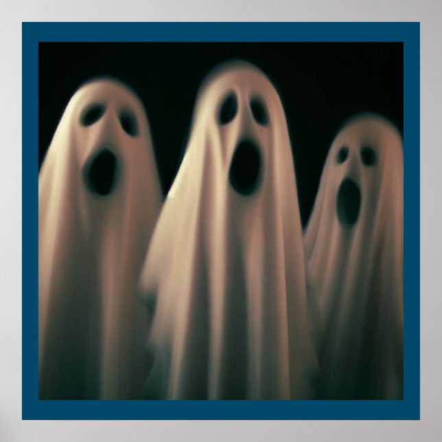 Poster Halloween - Fantômes 4 (Devant)