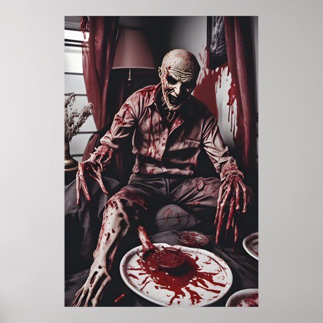 Poster Halloween films d'horreur, cauchemar sanglant horr (Devant)