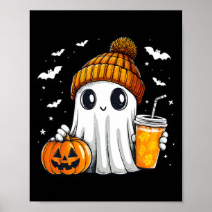 Poster Halloween Ghost Citrouille Spice Latautomne automn