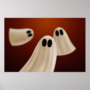 Poster Halloween Ghosts