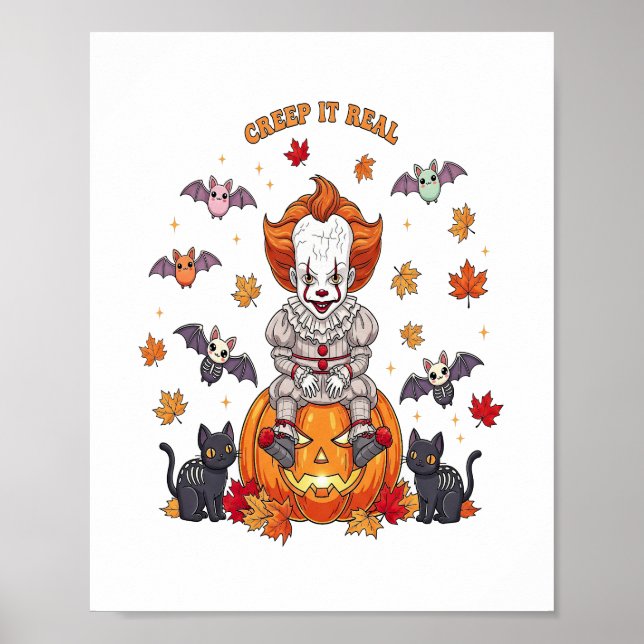 Poster Halloween Gnome Cute Citrouille (Devant)